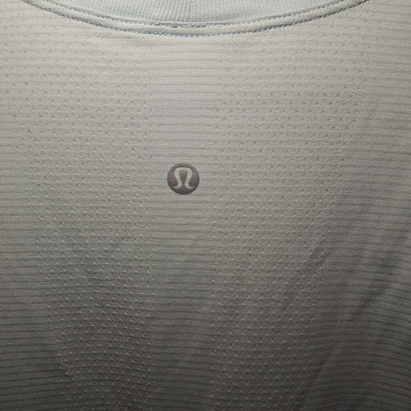 lululemon athletica Swiftly Breathe Long Sleeve - Blue Linen/White A1 - Picture 6 of 7